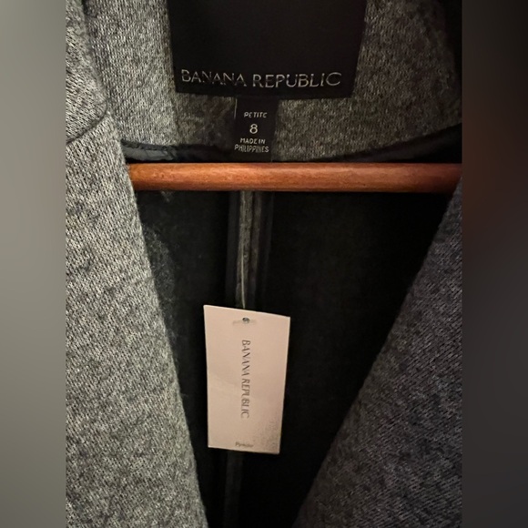 NWT Banana Republic Wool Blend Textured Boyfriend Blazer Sz 8P - Picture 9 of 14